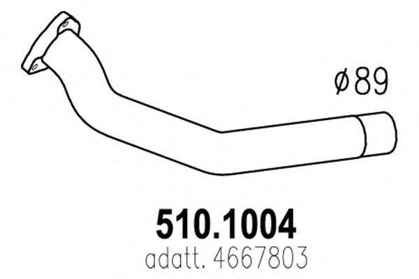 Труба выхлопного газа ASSO 5101004