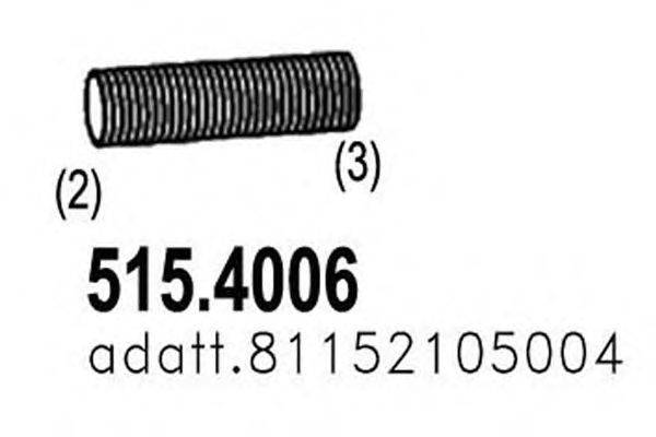 Гофрированная труба, выхлопная система ASSO 515.4006