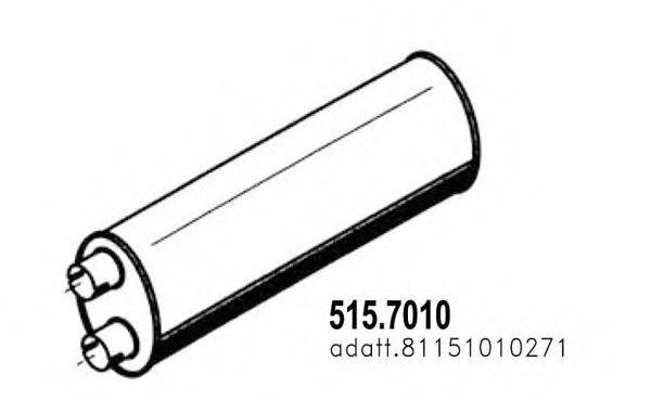 Средний / конечный глушитель ОГ ASSO 515.7010