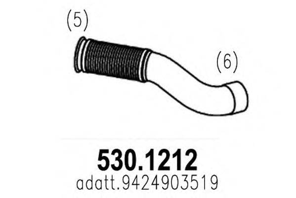 Труба выхлопного газа ASSO 530.1212