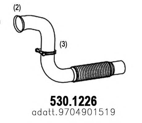 Труба выхлопного газа ASSO 530.1226