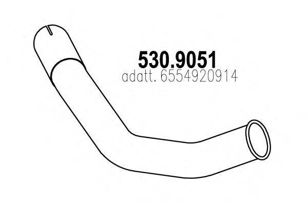 Труба выхлопного газа ASSO 530.9051