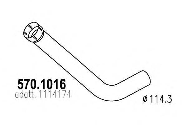 Труба выхлопного газа ASSO 570.1016