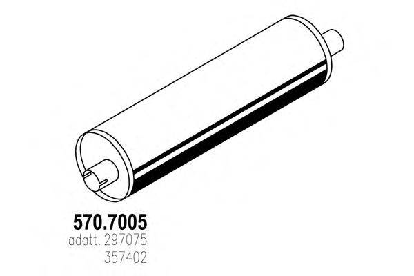 Средний / конечный глушитель ОГ ASSO 570.7005