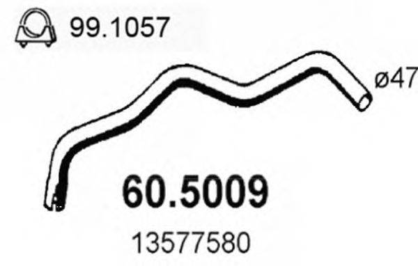 Труба выхлопного газа ASSO 60.5009