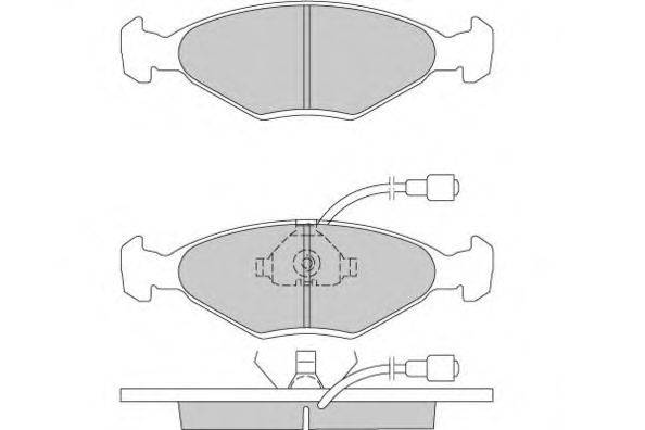 Комплект тормозных колодок, дисковый тормоз E.T.F. 20650
