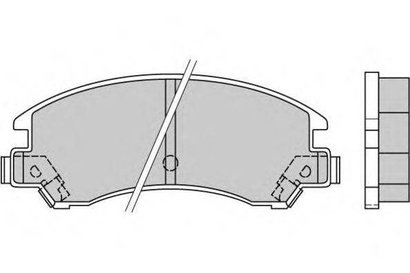 Комплект тормозных колодок, дисковый тормоз E.T.F. 12-0358
