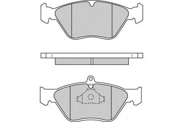 Комплект тормозных колодок, дисковый тормоз E.T.F. 12-0585
