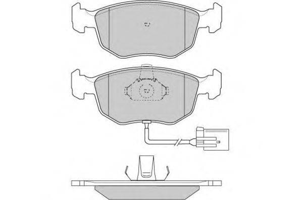 Комплект тормозных колодок, дисковый тормоз E.T.F. 120707