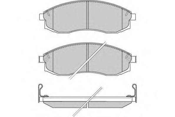 Комплект тормозных колодок, дисковый тормоз E.T.F. 12-0743