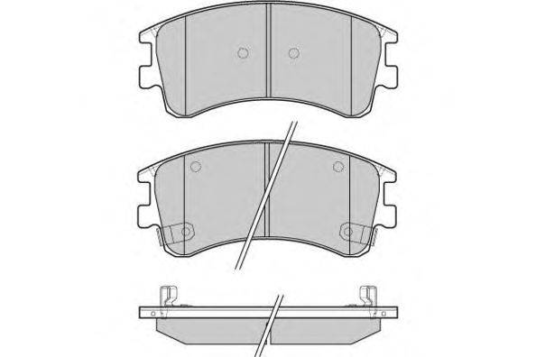 Комплект тормозных колодок, дисковый тормоз A.B.S. 37353