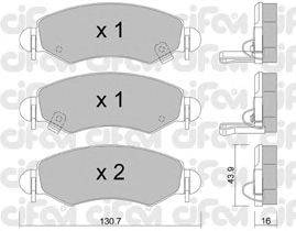 Комплект тормозных колодок, дисковый тормоз CIFAM 822-339-1