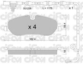 Комплект тормозных колодок, дисковый тормоз CIFAM 822-693-0K