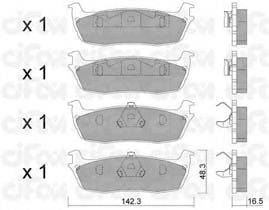 Комплект тормозных колодок, дисковый тормоз CIFAM 822-858-0