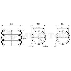 Кожух пневматической рессоры MERITOR MLF8190