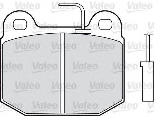 Комплект тормозных колодок, дисковый тормоз VALEO 598349