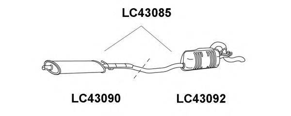 Глушитель выхлопных газов конечный VENEPORTE LC43085