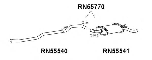 Глушитель выхлопных газов конечный VENEPORTE RN55770