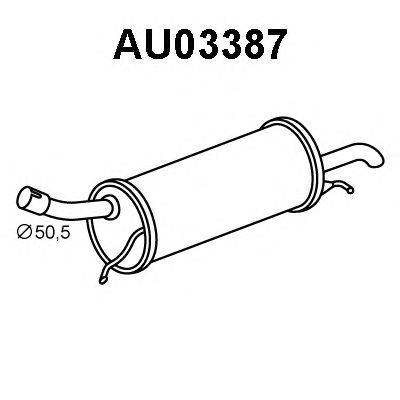 Глушитель выхлопных газов конечный VENEPORTE AU03387