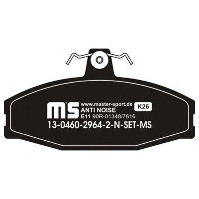Комплект тормозных колодок, дисковый тормоз MASTER-SPORT 13-0460-2964-2N-SET-MS