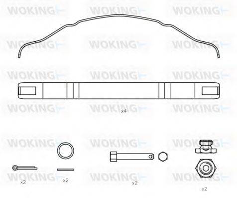 Комплектующие, колодки дискового тормоза WOKING 850900