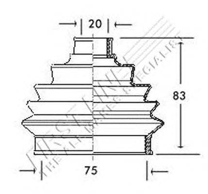 Пыльник, приводной вал FIRST LINE FCB2004
