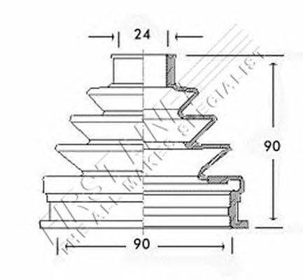 Пыльник, приводной вал FIRST LINE FCB2240