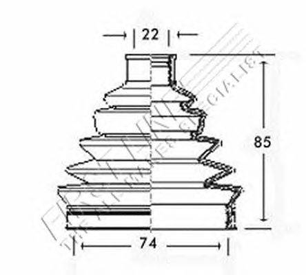 Пыльник, приводной вал FIRST LINE FCB2326