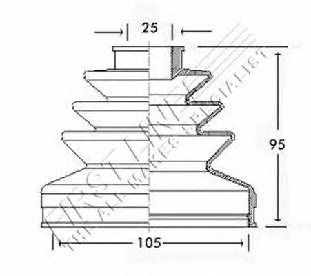 Пыльник, приводной вал FIRST LINE FCB2428