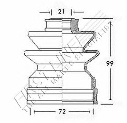 Пыльник, приводной вал FIRST LINE FCB2484