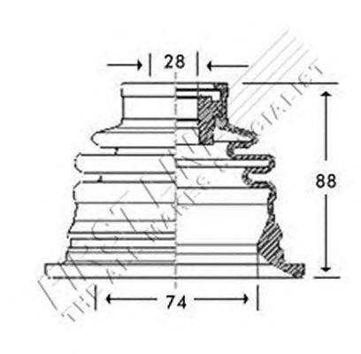 Пыльник, приводной вал FIRST LINE FCB2780