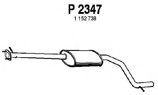 Средний глушитель выхлопных газов FENNO P2347