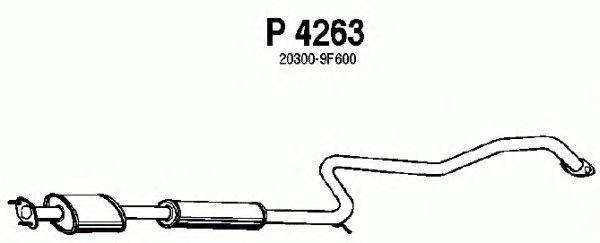 Средний глушитель выхлопных газов FENNO P4263