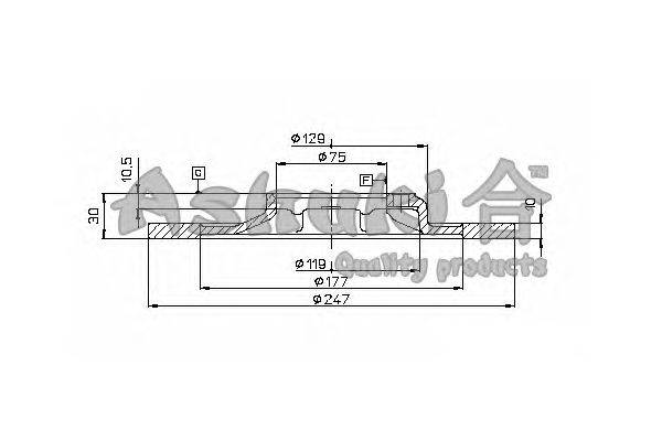 Тормозной диск ASHUKI 09933003