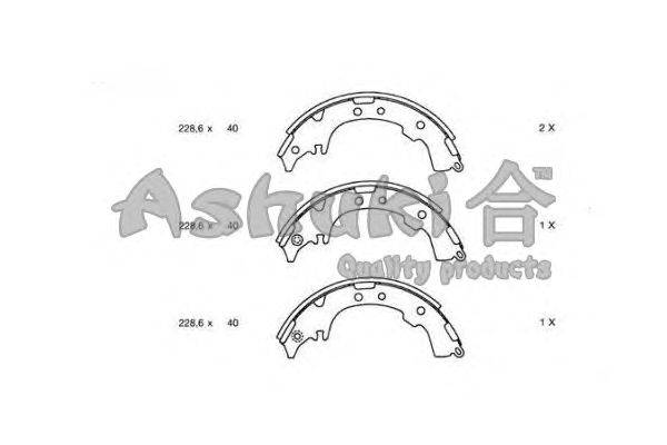 Комплект тормозных колодок ASHUKI 1050-8602