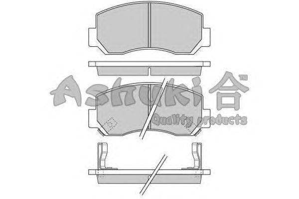 Комплект тормозных колодок, дисковый тормоз ASHUKI 10800010