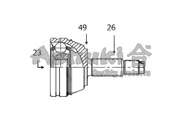 Шарнирный комплект, приводной вал ASHUKI H067-93