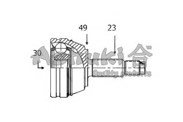 Шарнирный комплект, приводной вал ASHUKI H067-99