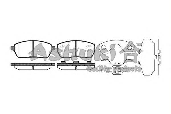 Комплект тормозных колодок, дисковый тормоз ASHUKI K012-02J