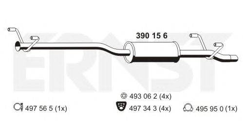 Средний глушитель выхлопных газов ERNST 390156