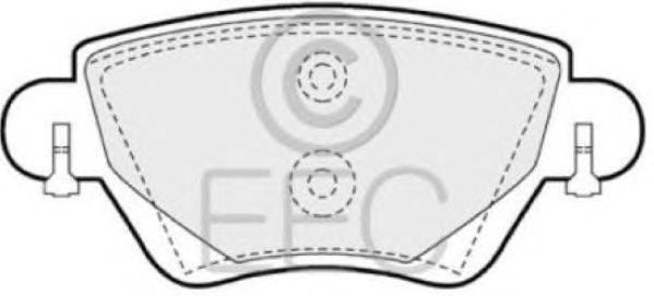 Комплект тормозных колодок, дисковый тормоз EEC BRP1175