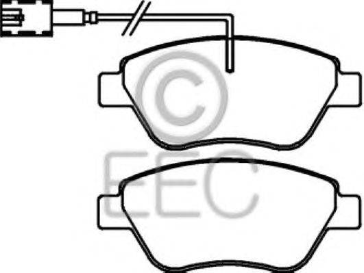 Комплект тормозных колодок, дисковый тормоз EEC BRP1274