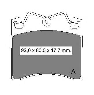 Комплект тормозных колодок, дисковый тормоз VEMA 834300