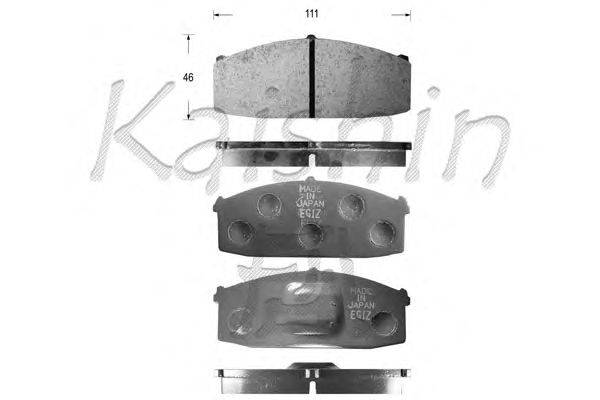 Комплект тормозных колодок, дисковый тормоз KAISHIN D1013