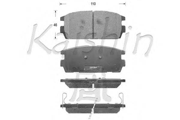 Комплект тормозных колодок, дисковый тормоз KAISHIN D11139