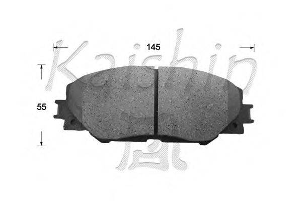 Комплект тормозных колодок, дисковый тормоз KAISHIN D2268