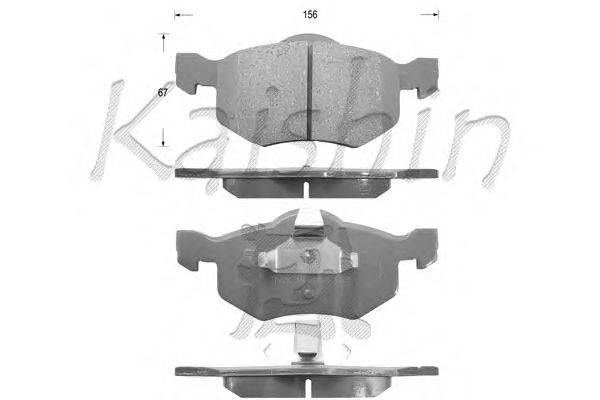 Комплект тормозных колодок, дисковый тормоз KAISHIN D3114