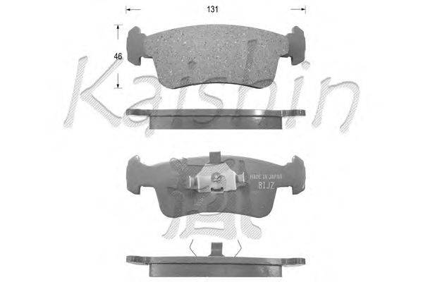 Комплект тормозных колодок, дисковый тормоз KAISHIN D9008