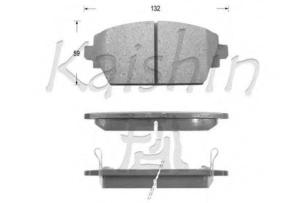 Комплект тормозных колодок, дисковый тормоз KAISHIN FK5106