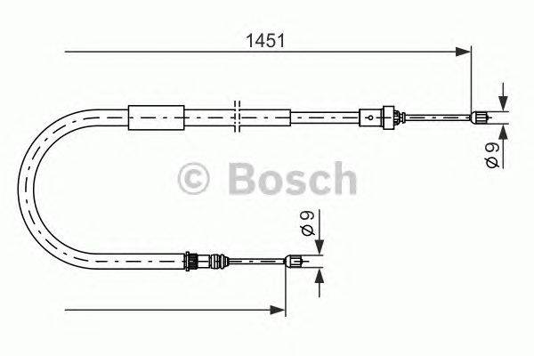 Трос, стояночная тормозная система BOSCH 1 987 477 963